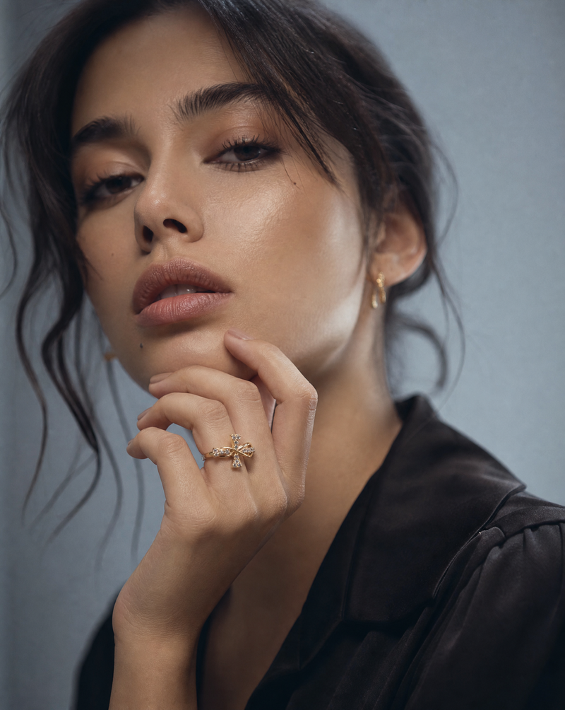 CZ Cross Statement Ring | Open Adjustable