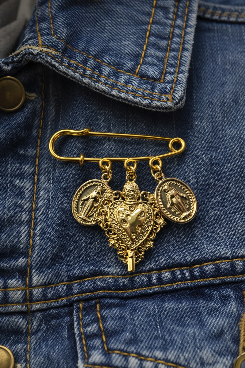 Devotional Brooch of the Sacred Heart