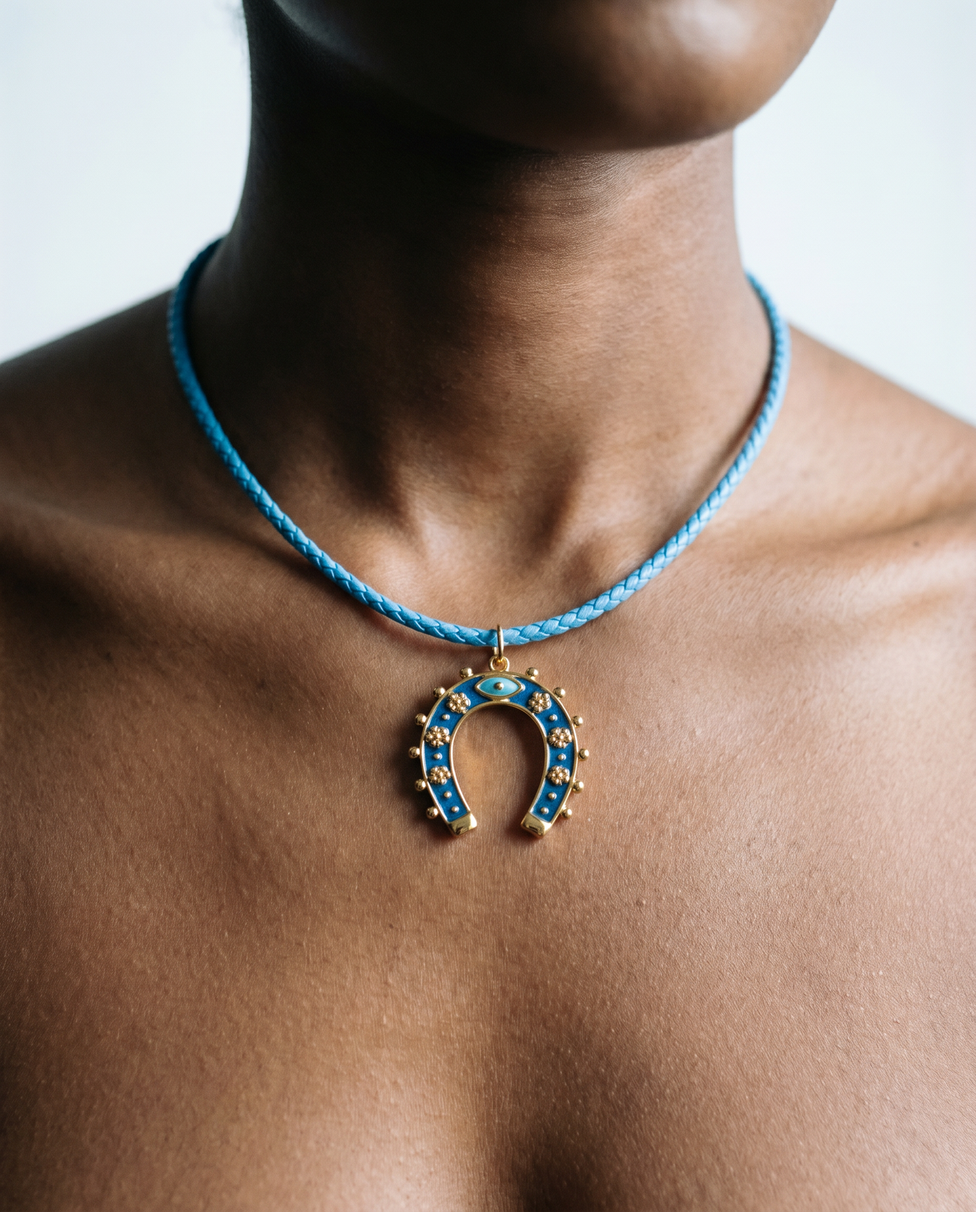 Evil Eye Horseshoe Necklace
