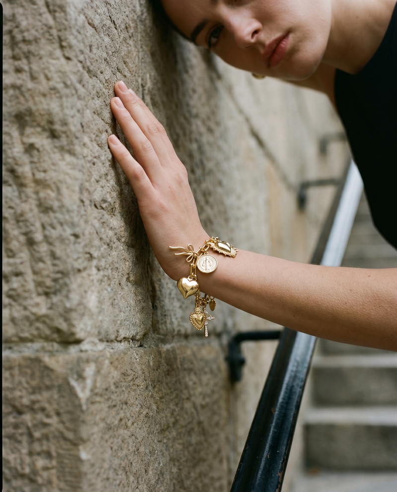 Ex-voto Hearts and Cross Bracelet