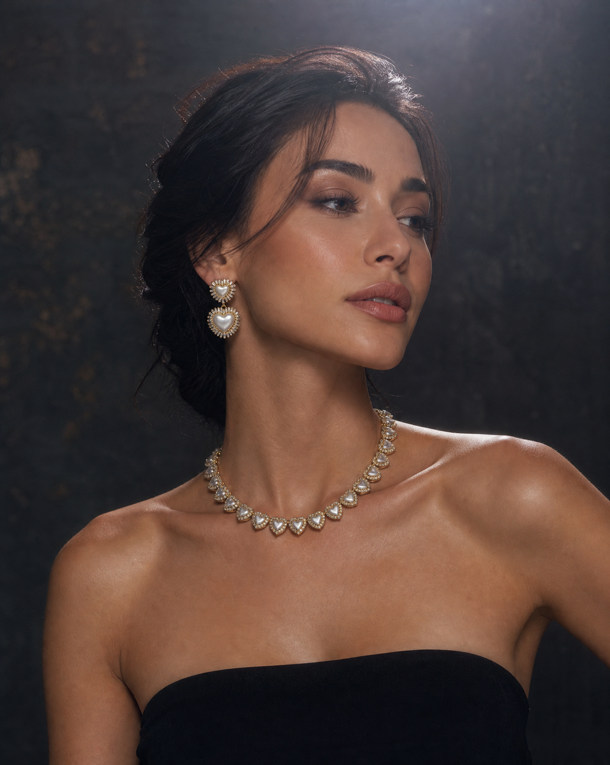 Luminous Hearts Set – Necklace and Earrings