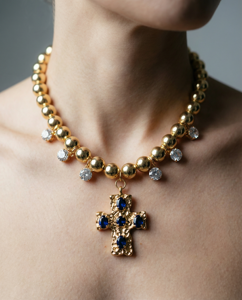 Statement Chunky Cross Necklace