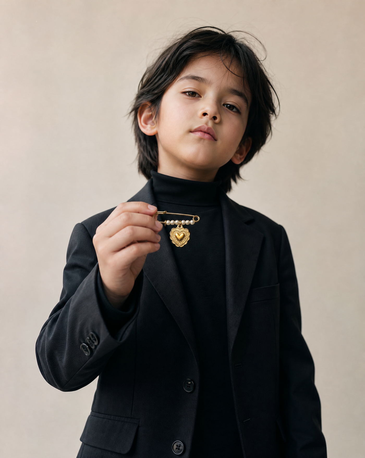 Heart Charm Pearl Pin Brooch | Kids & Baby Gift