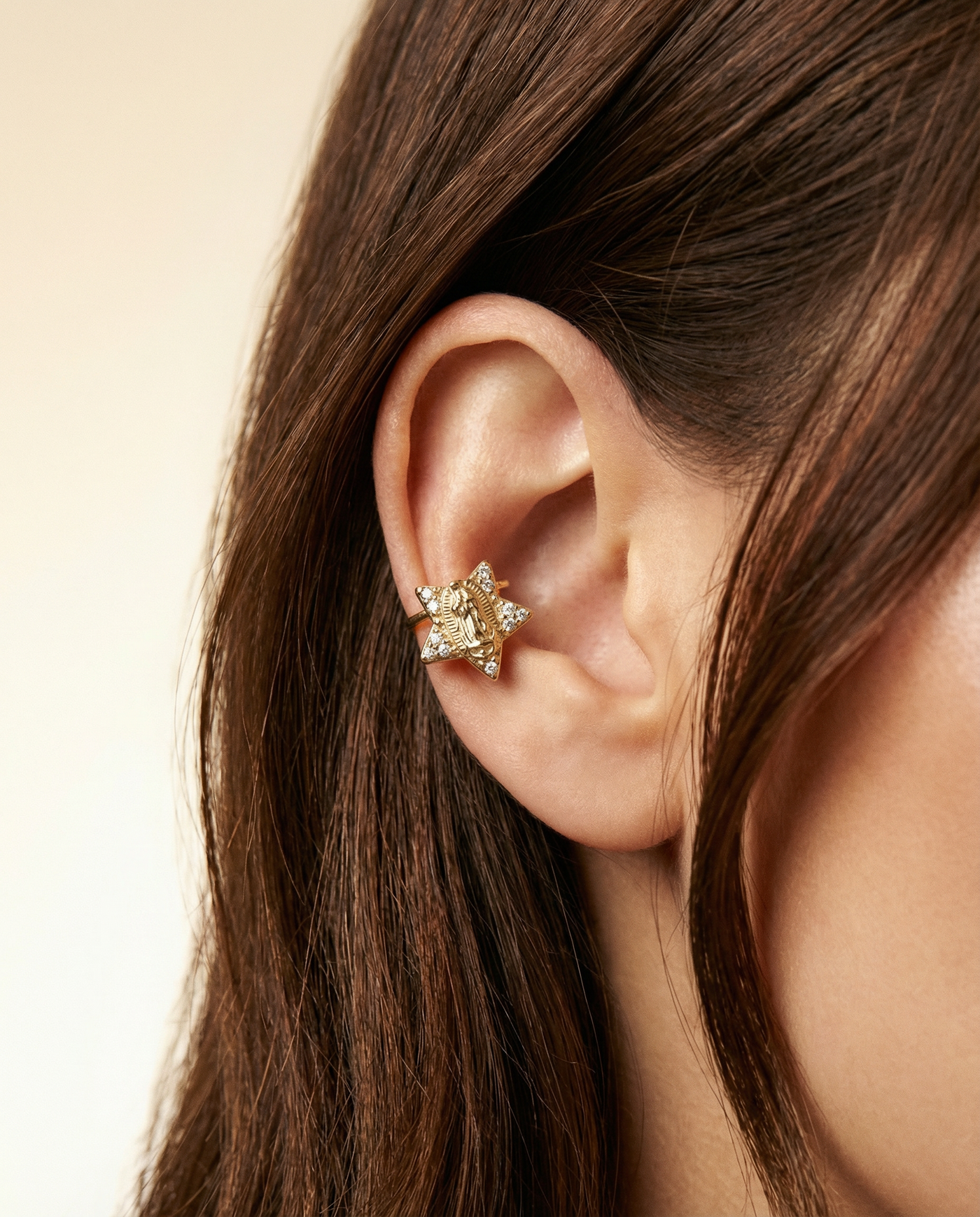 Virgin Mary Ear Cuff (No Piercing)