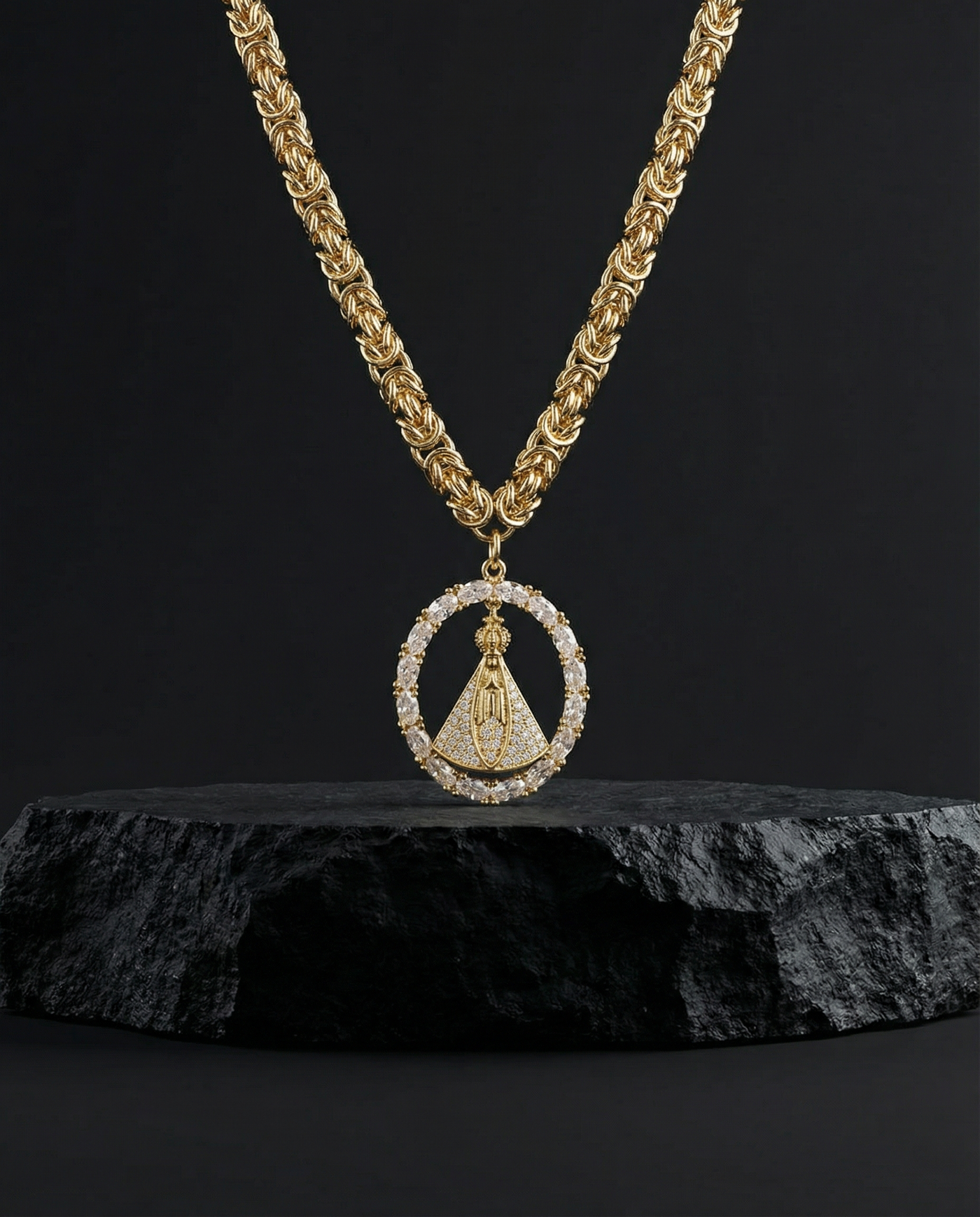 Our Lady Medallion Necklace