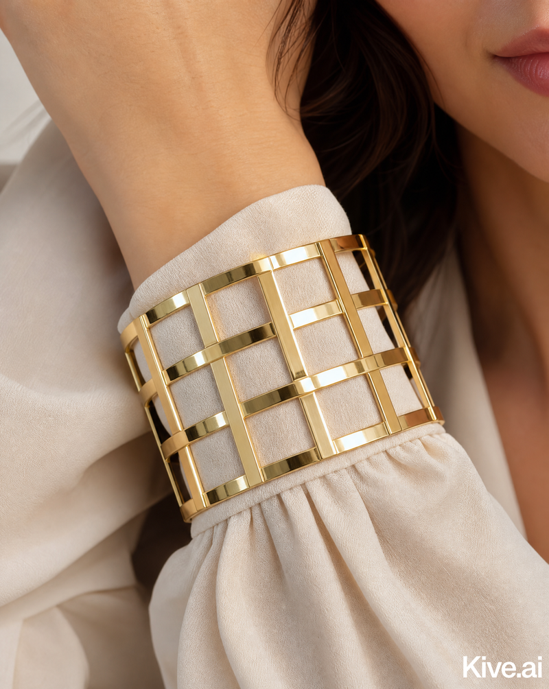 Grid Cuff Bracelet