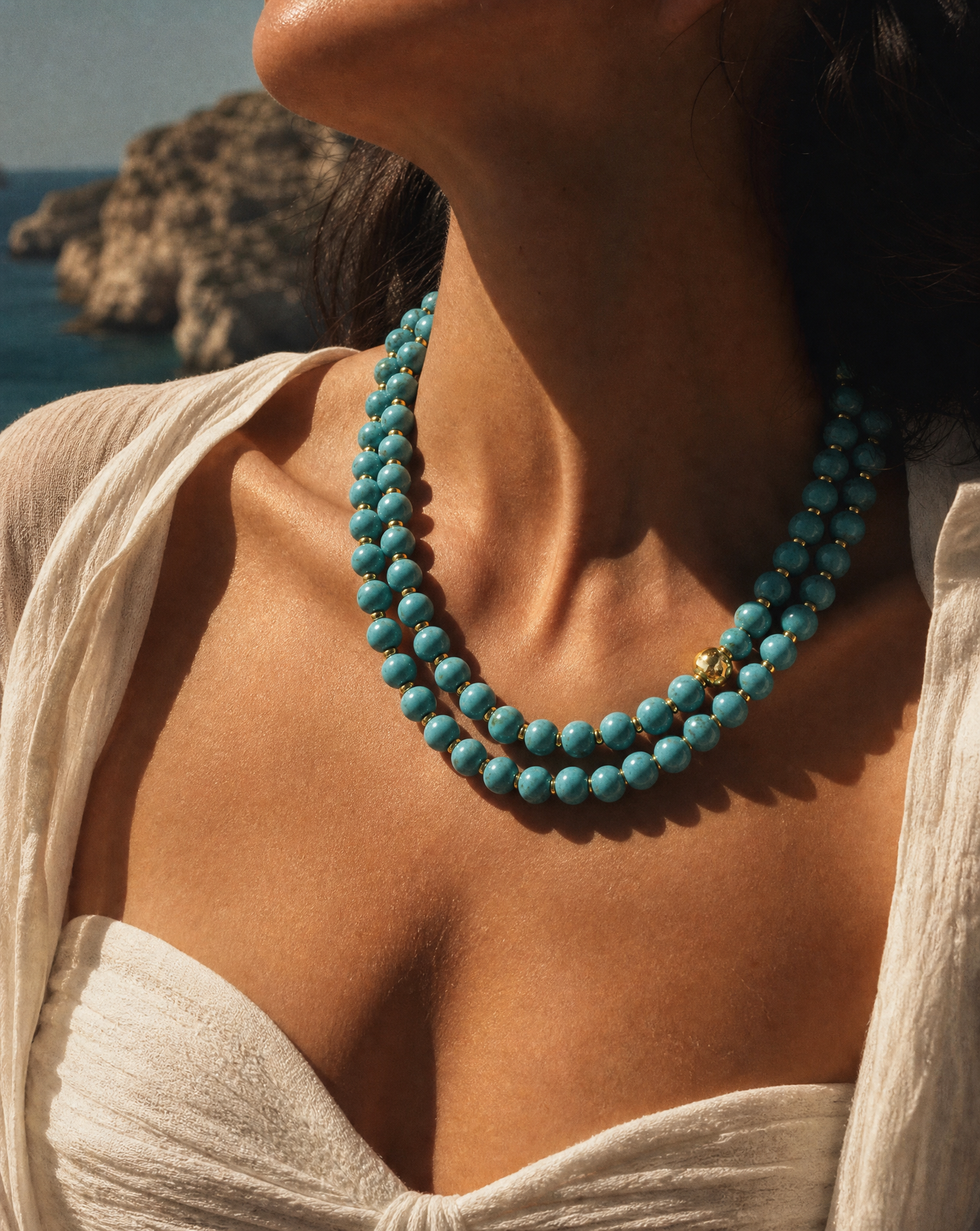 Double Strand Turquoise Necklace