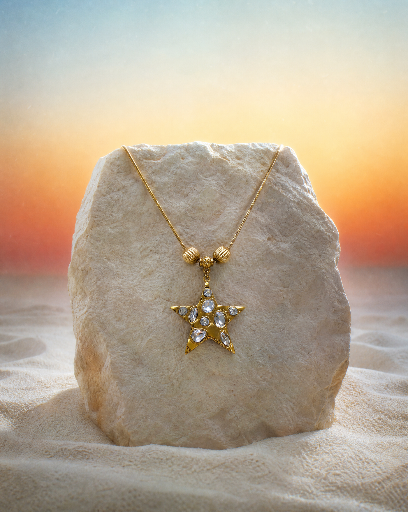 Star Crystal Necklace | Handmade Boho Statement Jewelry