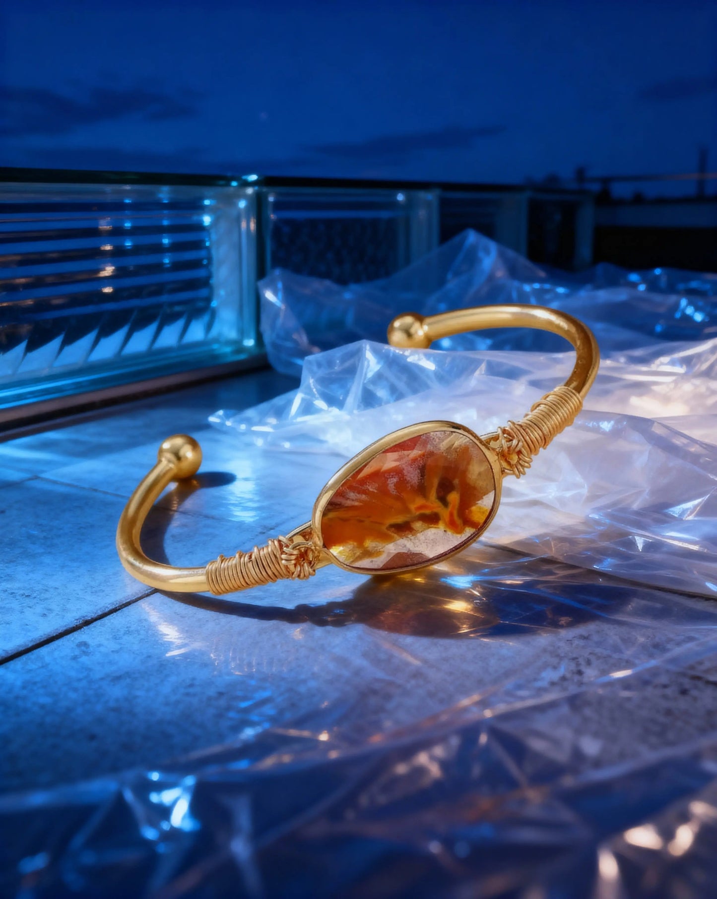 Carnelian Gold Bracelet PHOEBE'S