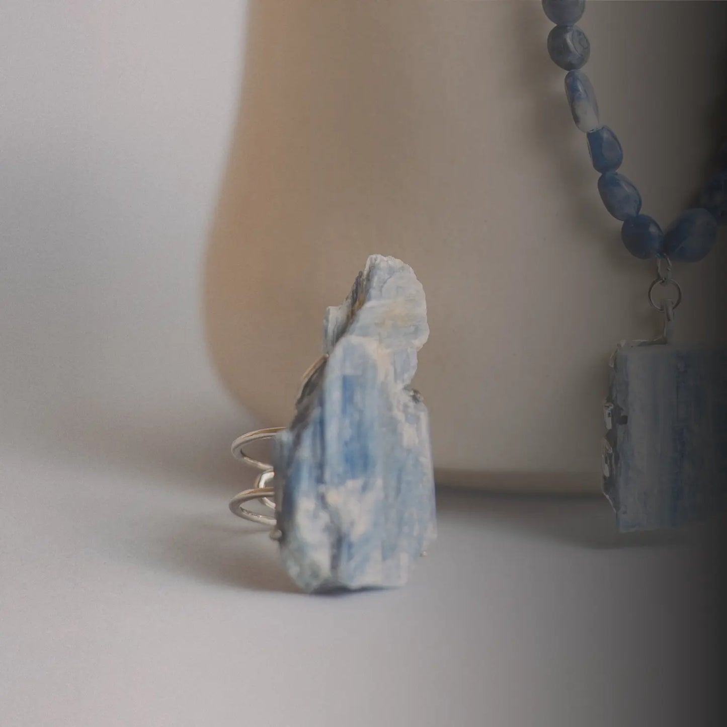 Ring with Natural Kyanite - Phoebe`s