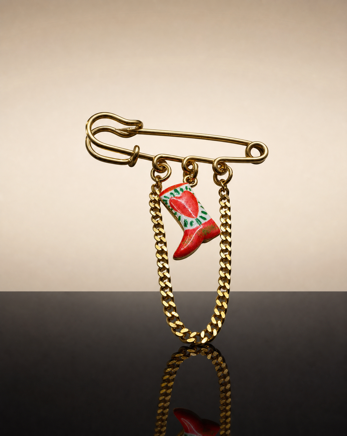 Cowboy Boot Pin Brooch Floral | Western Jewelry