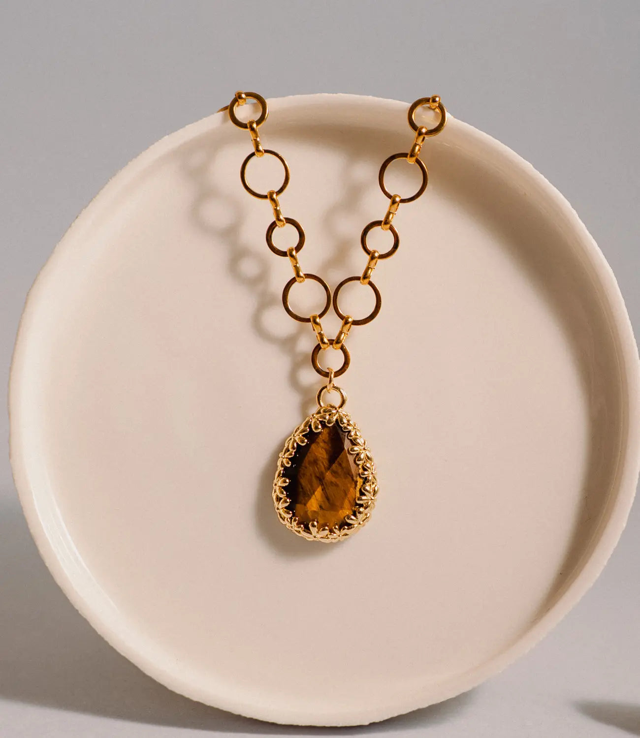 Stainless Steel Necklace with Natural Stone Phoebe`s