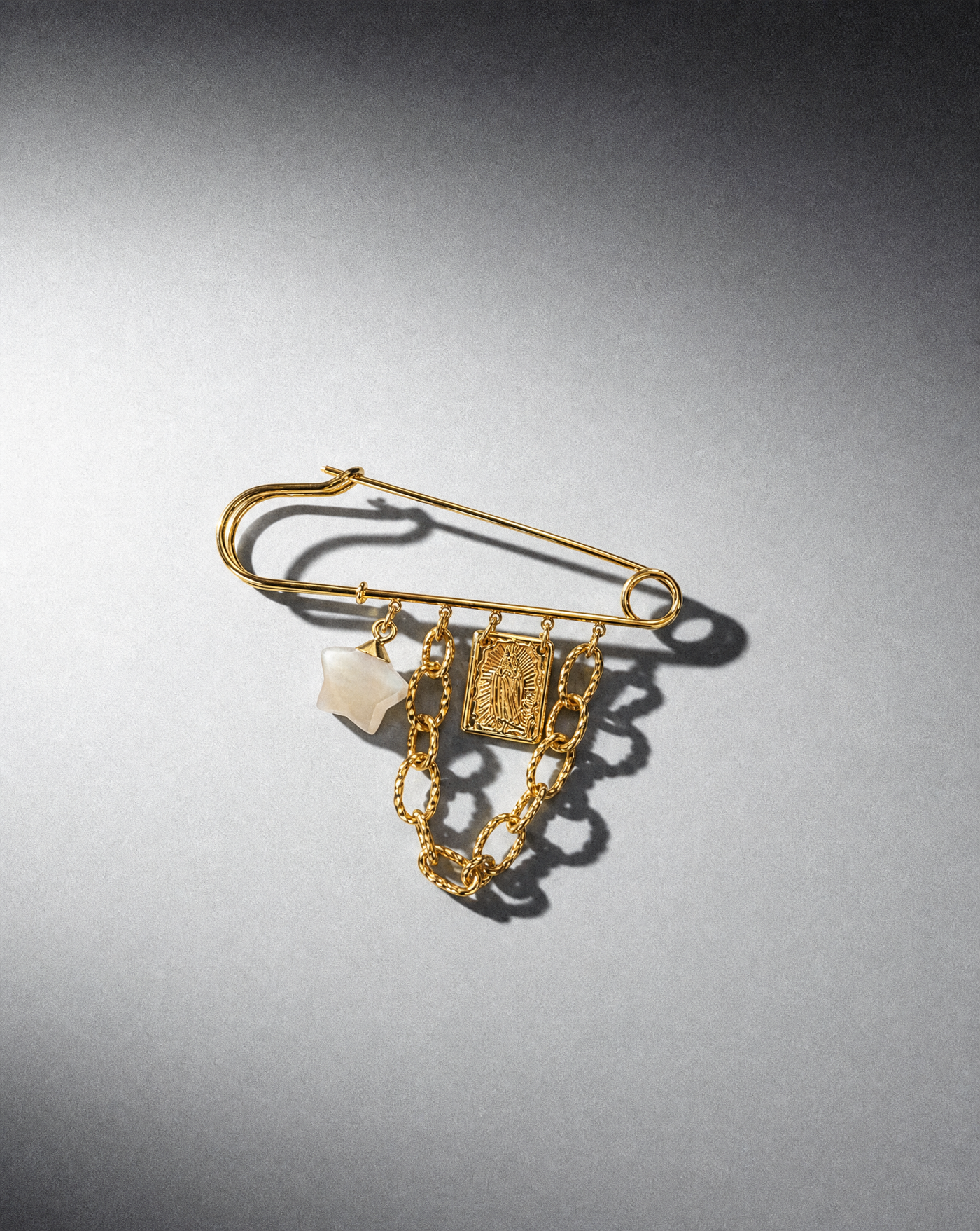 Gold Safety Pin Brooch | Spiritual Jewelry