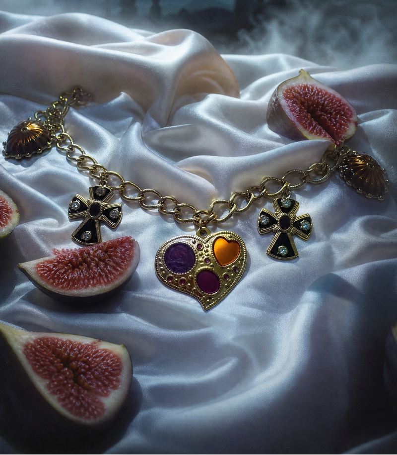 Vintage Cross & Heart Charm Necklace | Spiritual Jewelry