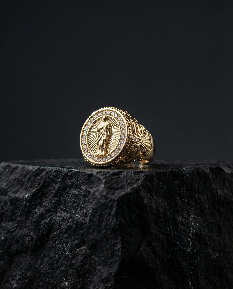 Jesus Medallion Statement Ring