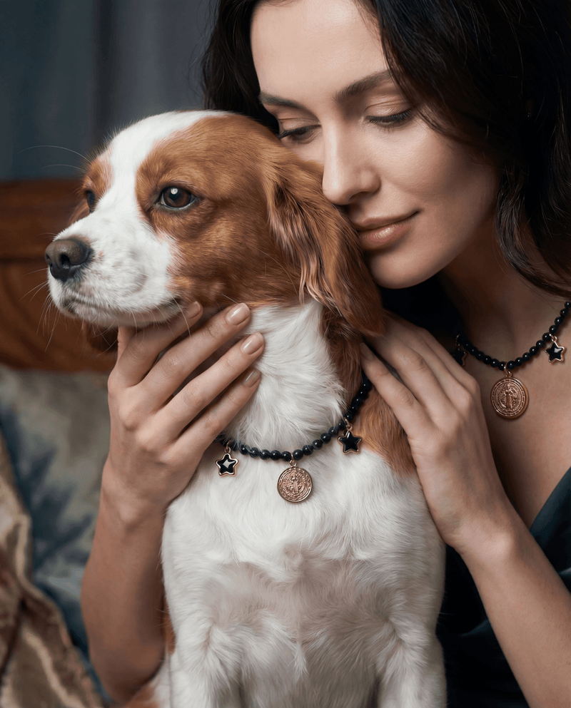 Black tourmaline and St. Benedict owner and pet protection set – Phoebe's