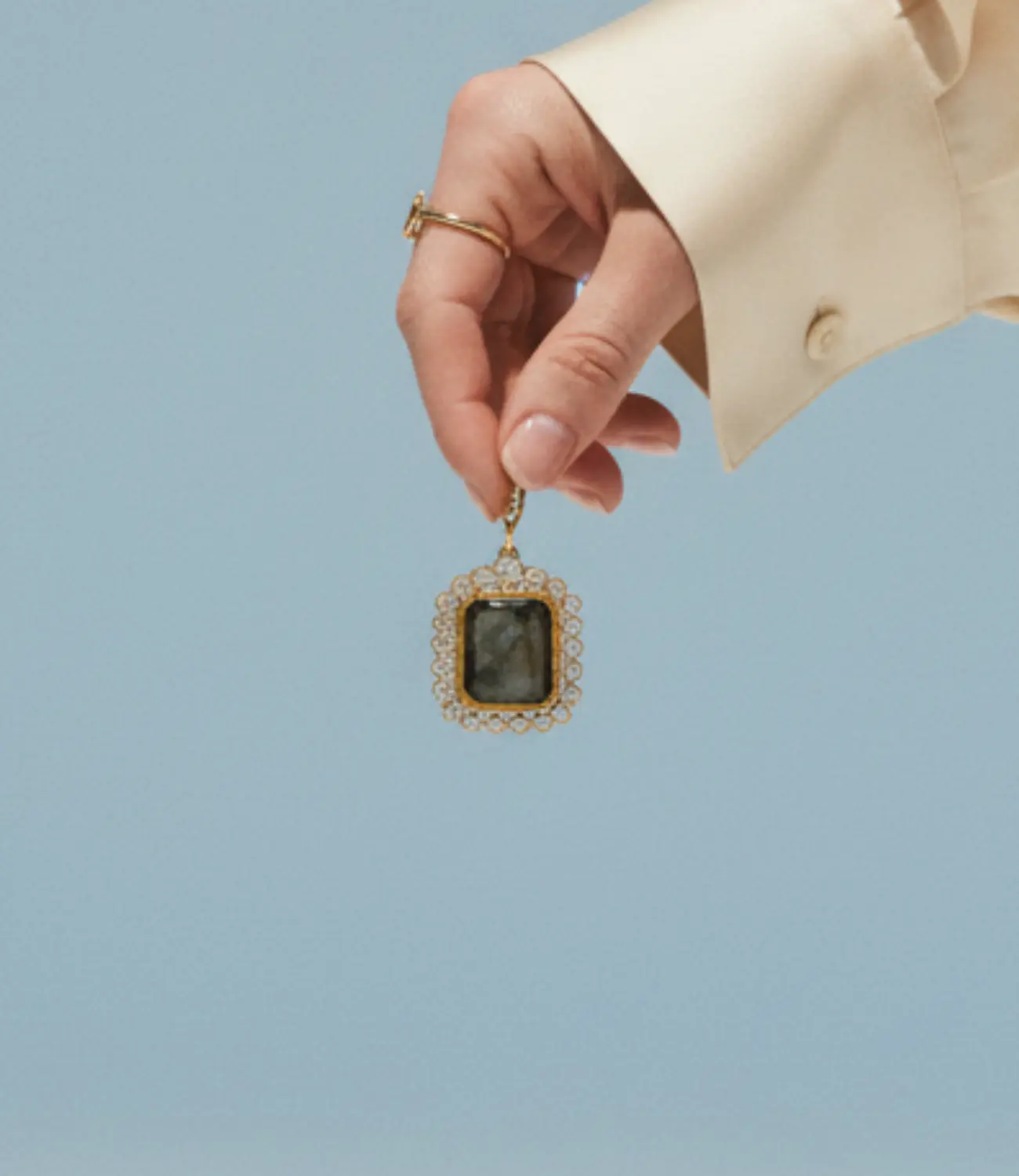 Maximalist Necklace with Large Natural Stone