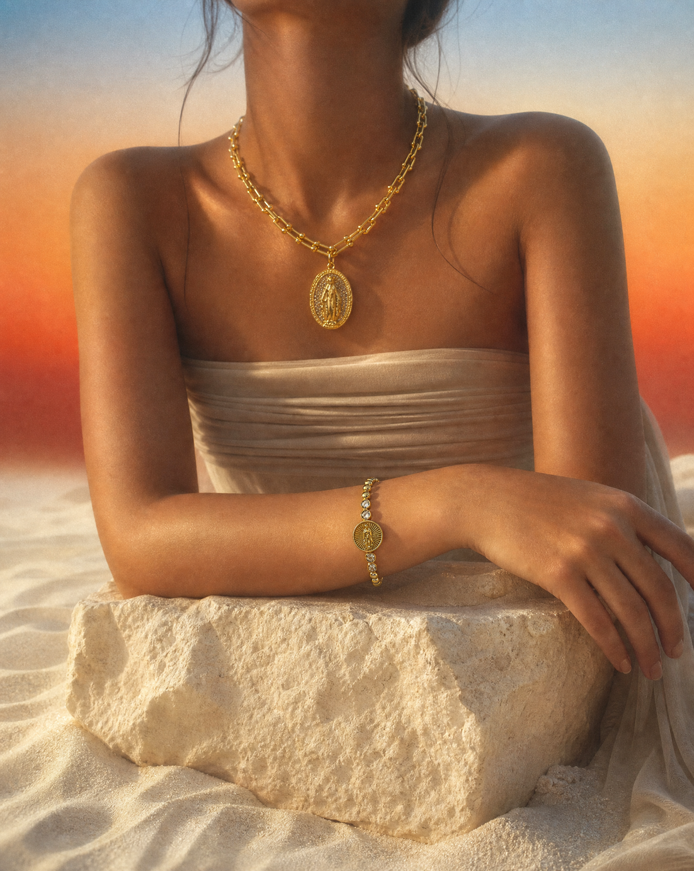 Religious Jewelry Set | Necklace & Bracelet Set