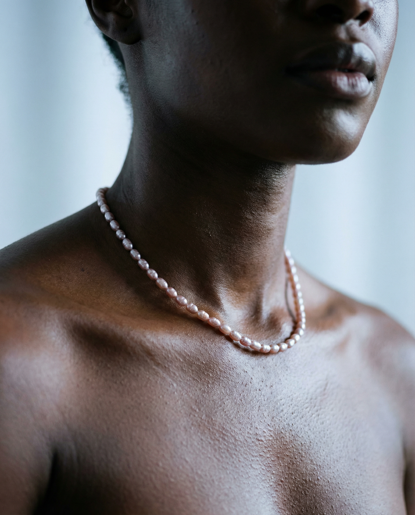 Opal Pink Freshwater Pearl Choker | Sterling Silver Clasp