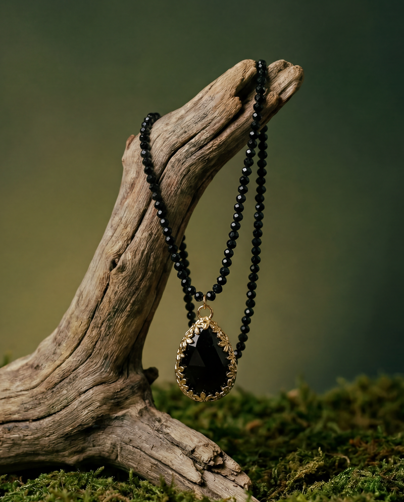 Black Agate & Tourmaline Choker