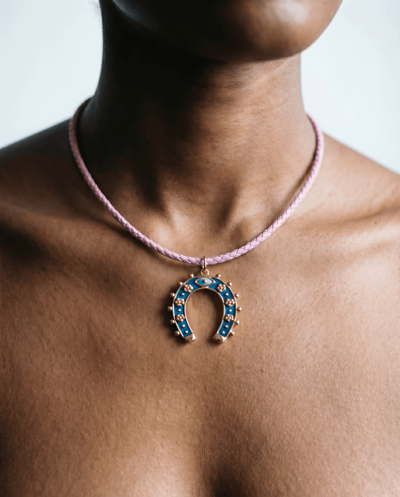 Evil eye horseshoe protection necklace – Phoebe's