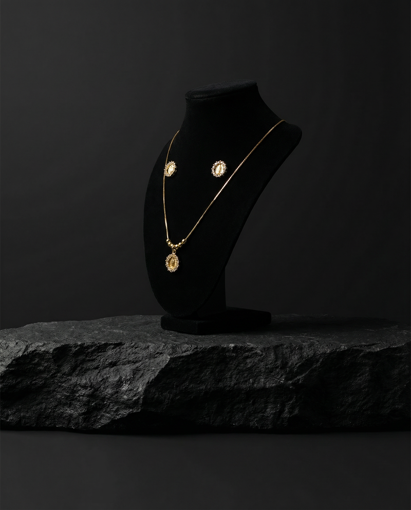 Minimalist Virgin Mary Jewelry Set