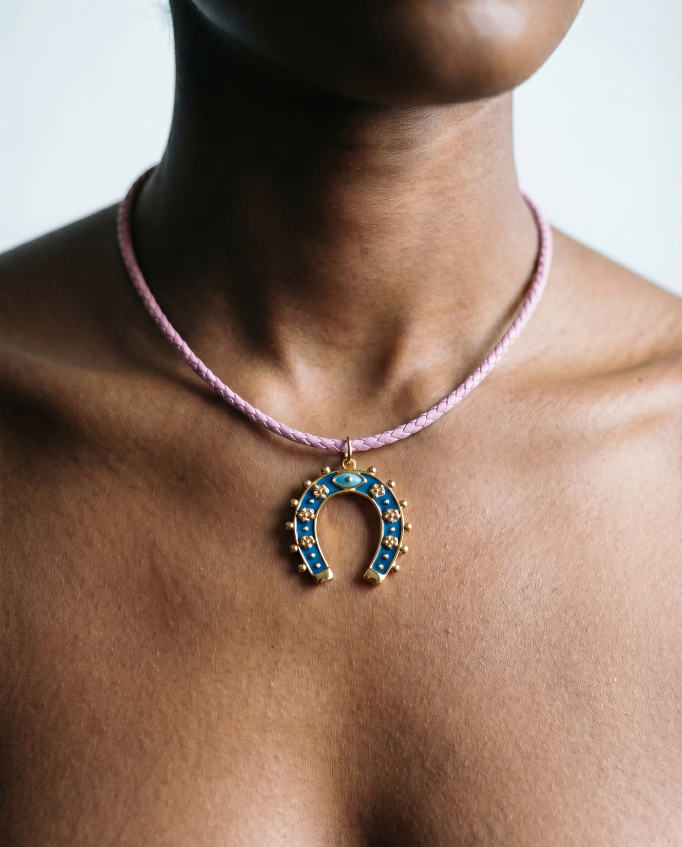 Evil Eye Horseshoe Necklace