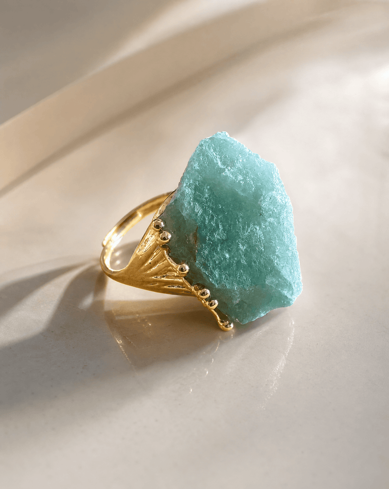 Gemstone statement rings in aquamarine, rhodonite and citrine – Phoebe's