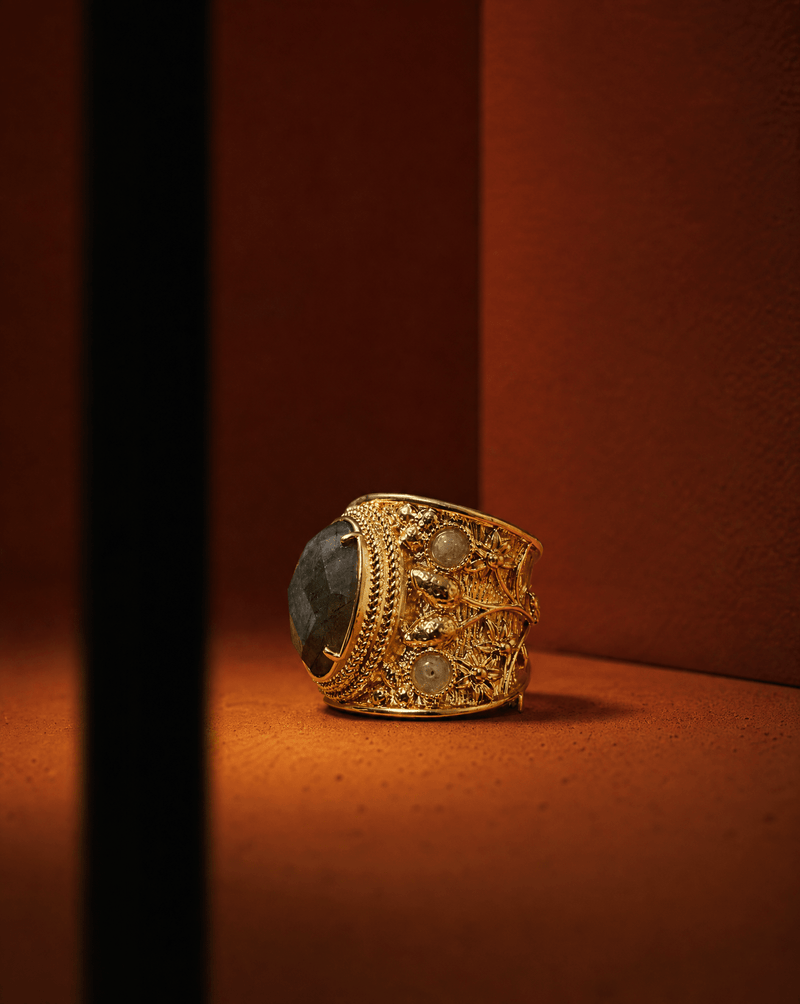 Labradorite Chunky Statement Ring, Graduation Gift, view 2 – Phoebe's