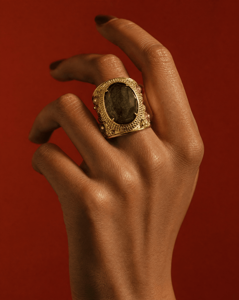 Labradorite Chunky Statement Ring, Graduation Gift – Phoebe's