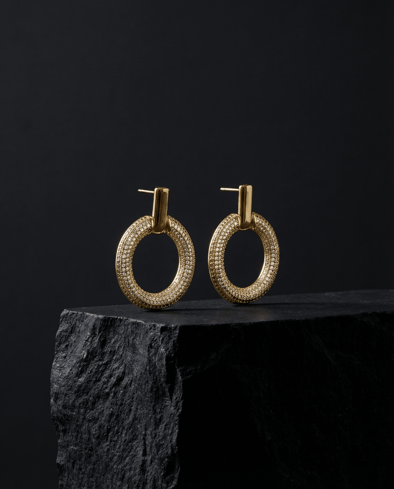 Lumina gold hoop earrings – Phoebe's