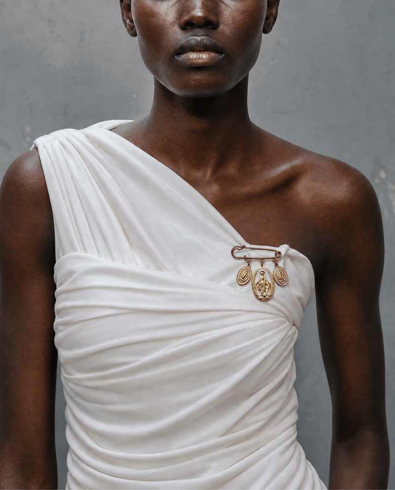 Miraculous Medal triple charm pin brooch – Phoebe's