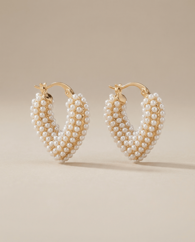 Small seed pearl hoop earrings – Phoebe's
