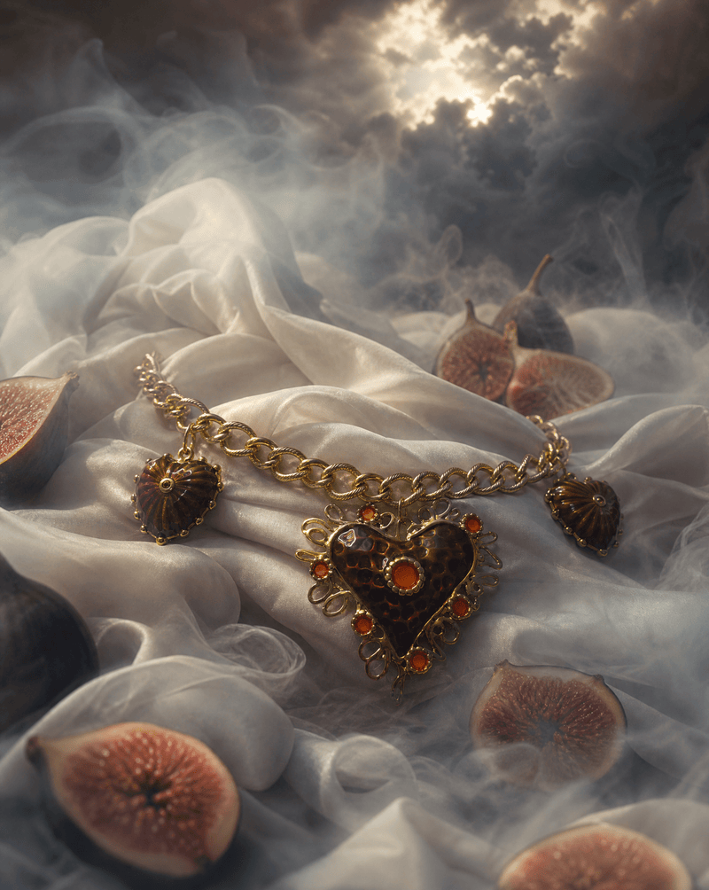 Vintage tortoiseshell heart charm necklace – Phoebe's