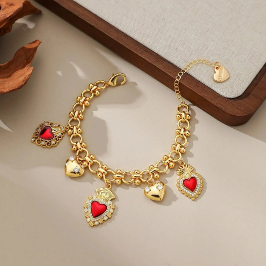 The-Timeless-Elegance-of-the-Red-Heart-Necklace-Gold Phoebe`s