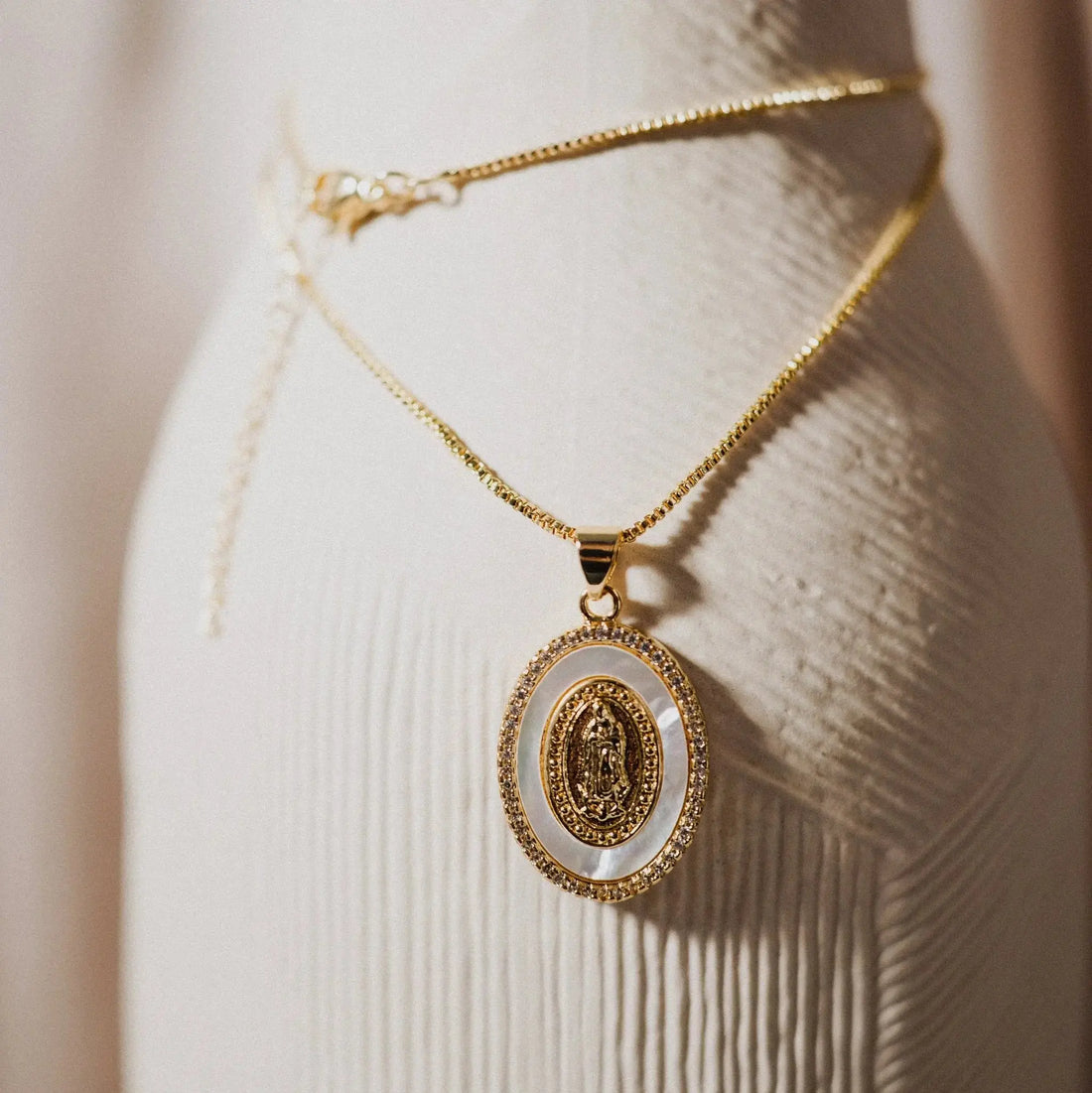 Dainty-Virgin-Mary-Necklace-Elegance-and-Refined-Spirituality Phoebe`s