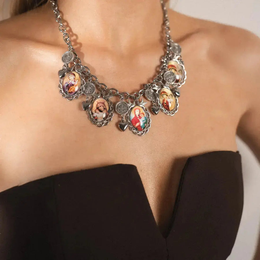 Catholic-Necklace-Charms-Faith-and-Elegance-Combined Phoebe`s
