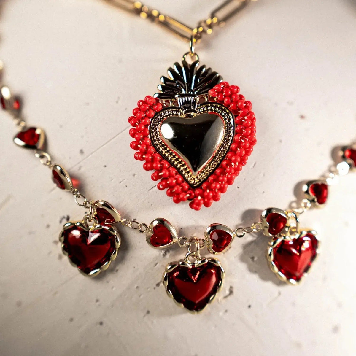 Red-Heart-Necklace-Gold-Romantic-Elegance-with-a-Bold-Touch Phoebe`s