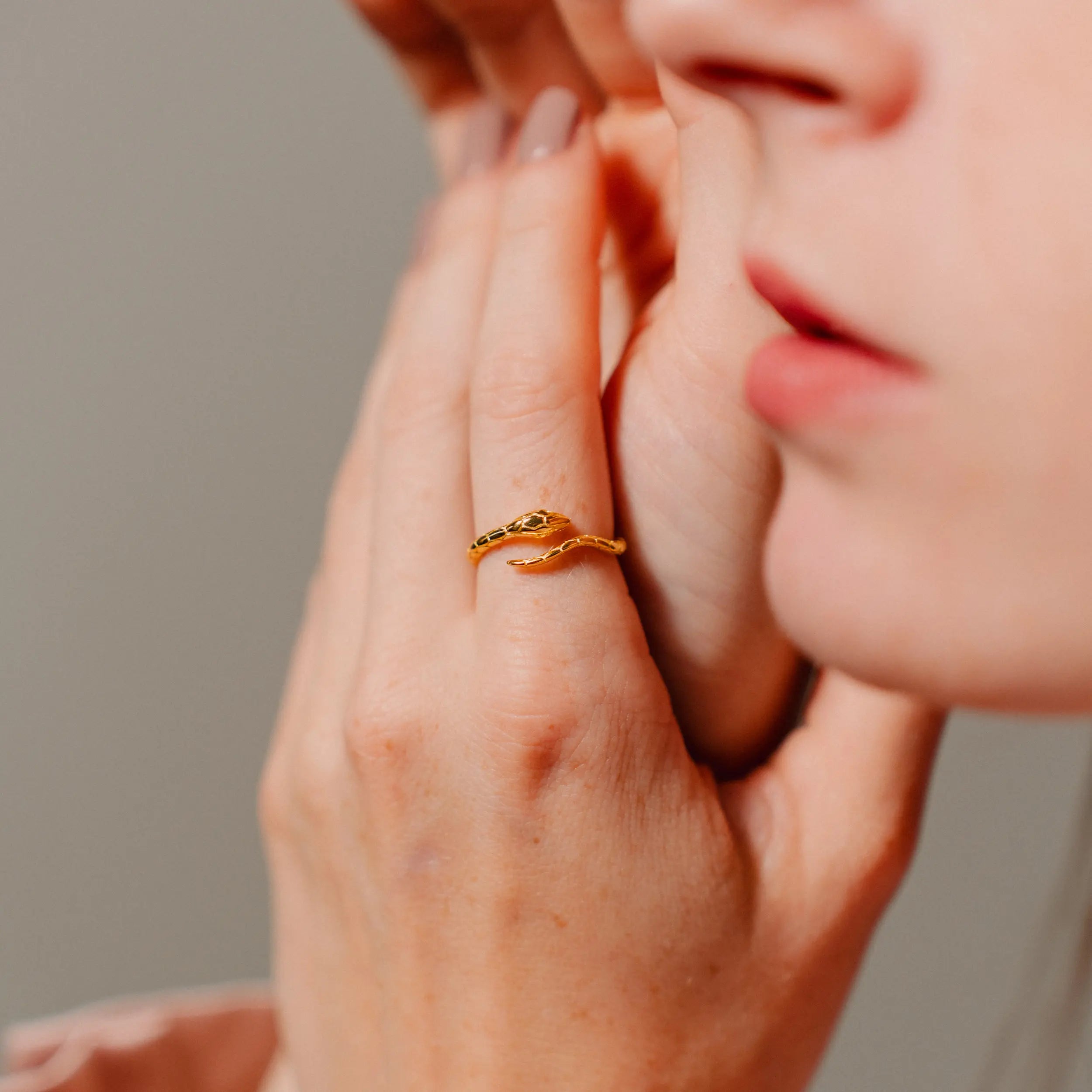 Silver 925 Ring. Handmade 18k Gold Ring.