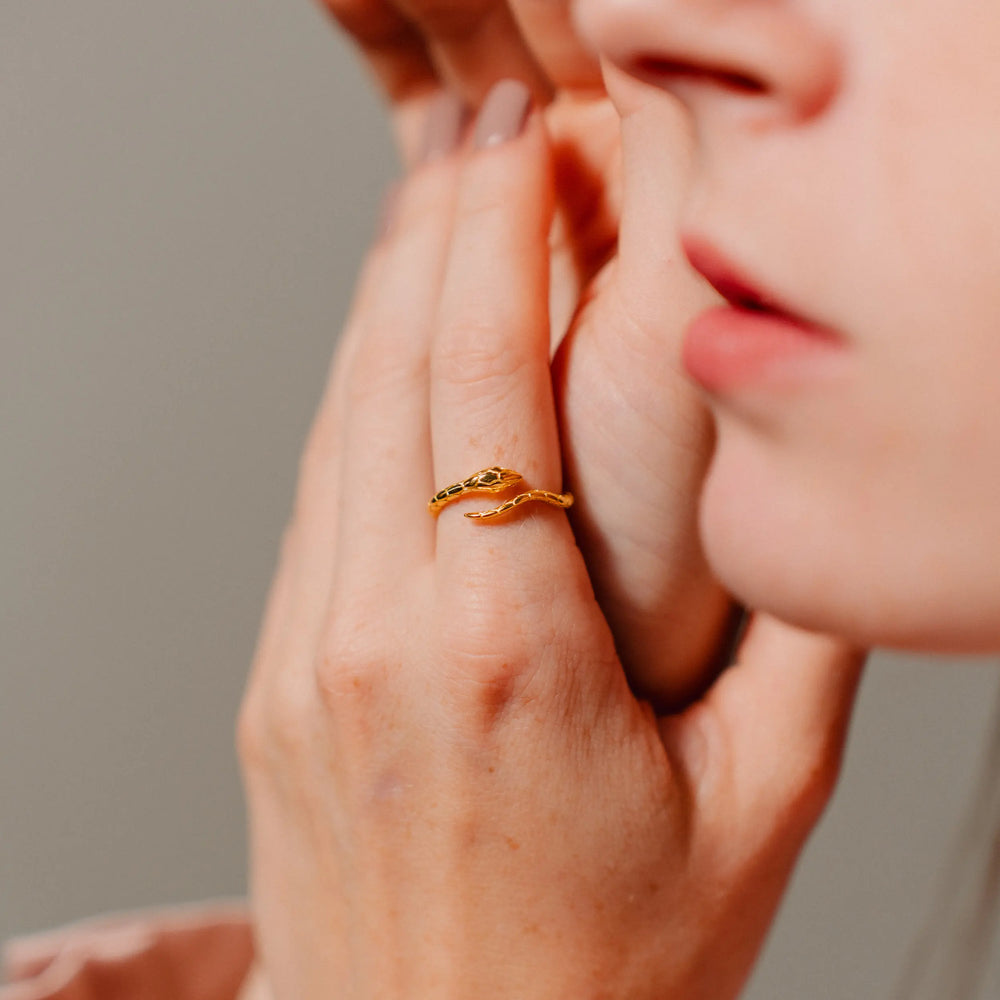 Silver 925 Ring. Handmade 18k Gold Ring.