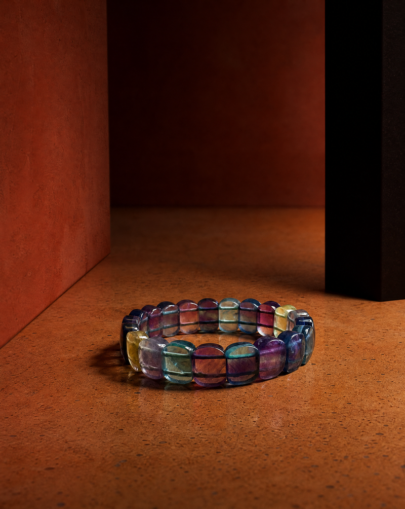 Rainbow Fluorite Bracelet – Clarity, Protection, and Harmony
