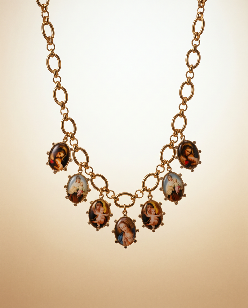 The Saints Cameo Charm Necklace - Spiritual Jewelry