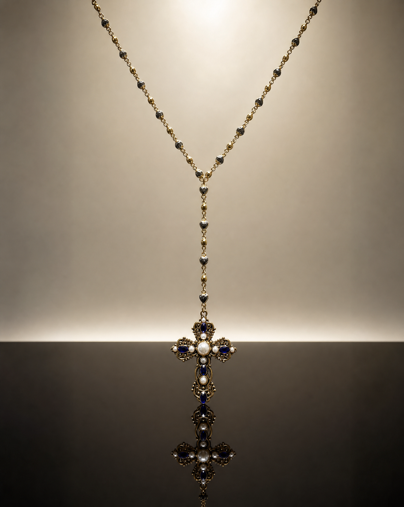 Cross Lariat Necklace