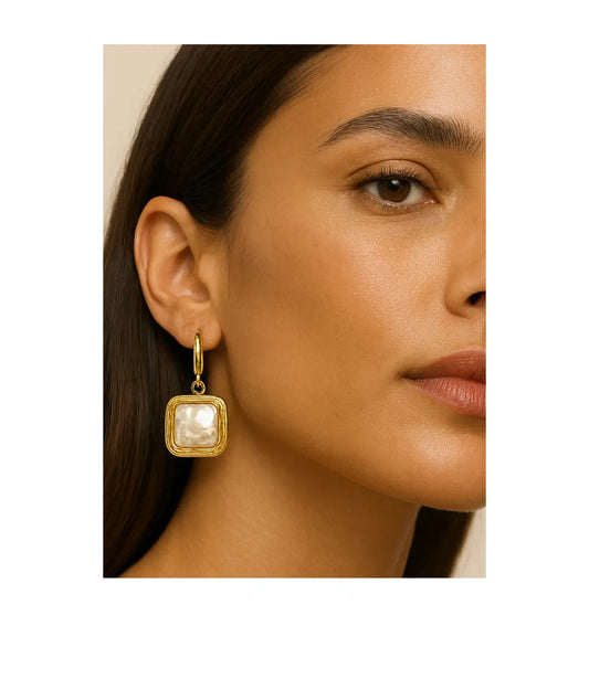 18K Gold-Plated Catholic Medal Earrings PHOEBE'S 
