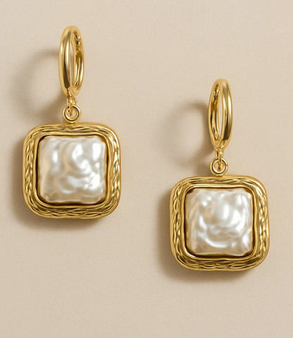 18K Gold-Plated Catholic Medal Earrings PHOEBE'S 