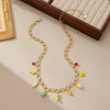 18K Gold Plated Fruit Charms Necklace: Dazzling Colors and Sweetness PHOEBE'S