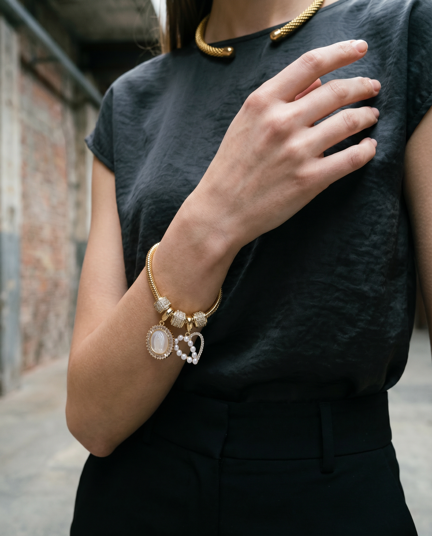 Our Lady of Guadalupe Pearl Heart Bracelet