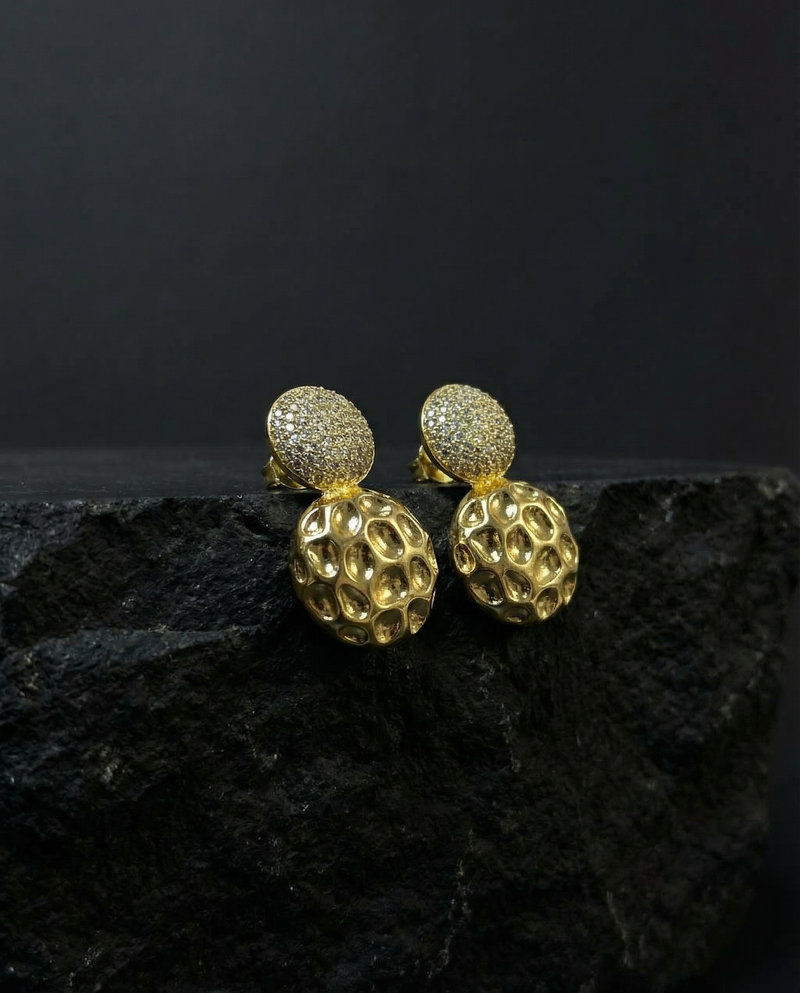 Textured Drop Earrings