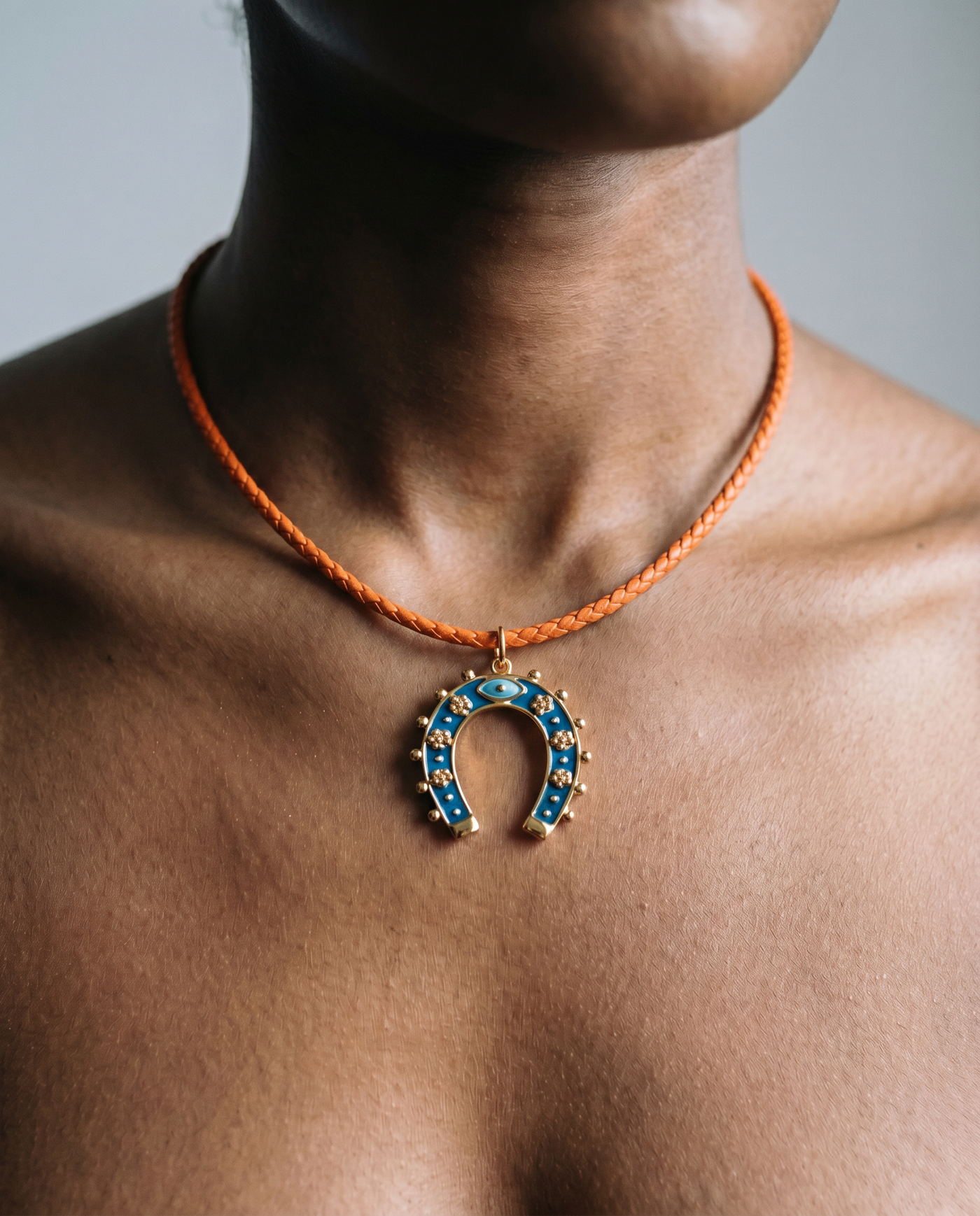 Evil Eye Horseshoe Necklace