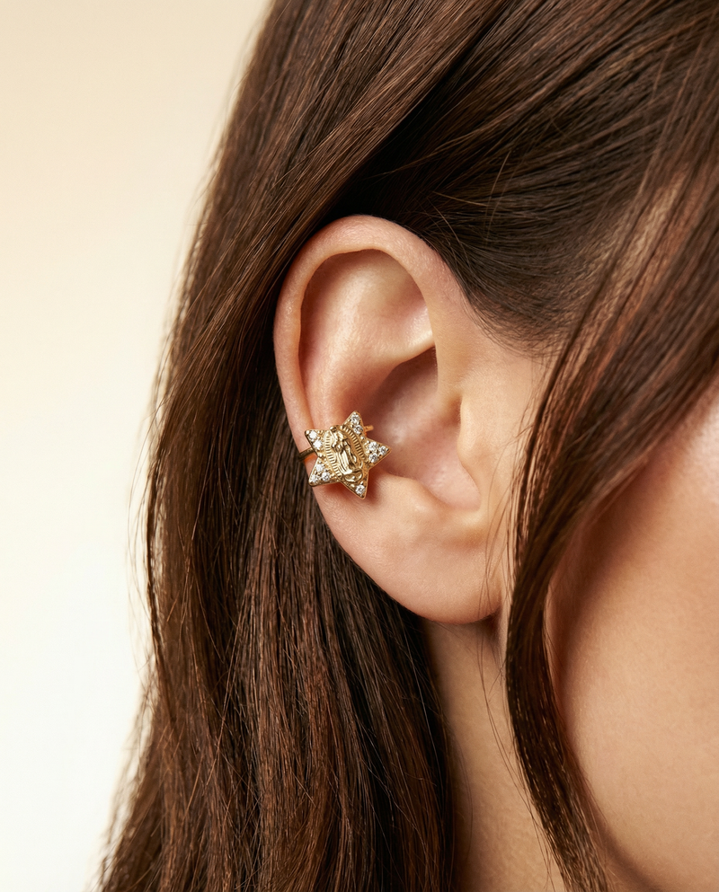 Virgin Mary Ear Cuff (No Piercing)